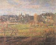 Camille Pissarro February-Sunrise-Bagincourt oil painting